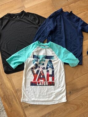Set of Boys Swim Shirts/Rash Guard Tee